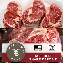 Half Beef Share Deposit (1/2) Share - 190 lbs beef